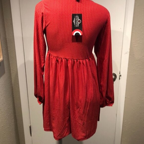 SACRED THREADS RED MINI DRESS  NWT BOHO STYLE - Picture 9 of 14